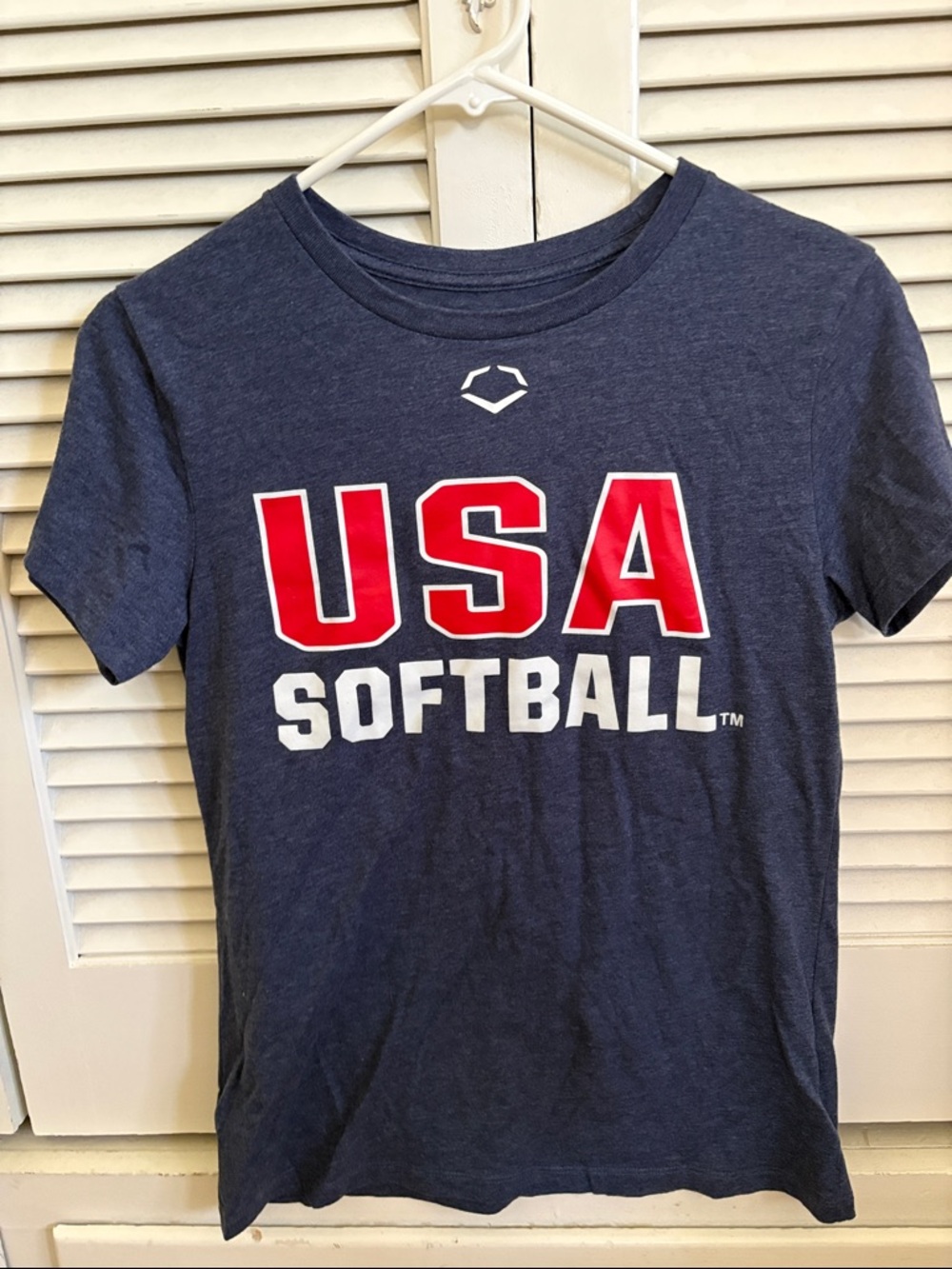 USA Softball Short Sleeve Tee - Navy with Red & White Graphics